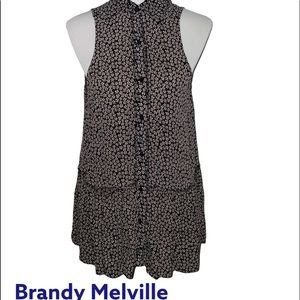 Brandy Melville Sleeveless Floral Tunic